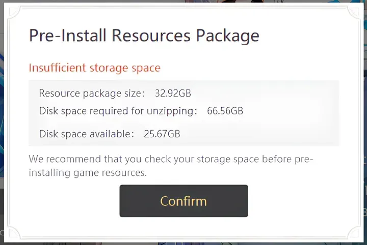 Peringatan Gagal Update
