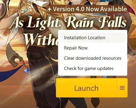 Klik Installation Location